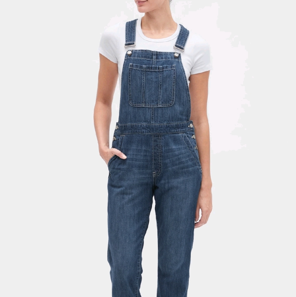 Sporty Blue Jean Bib Overall Jumper